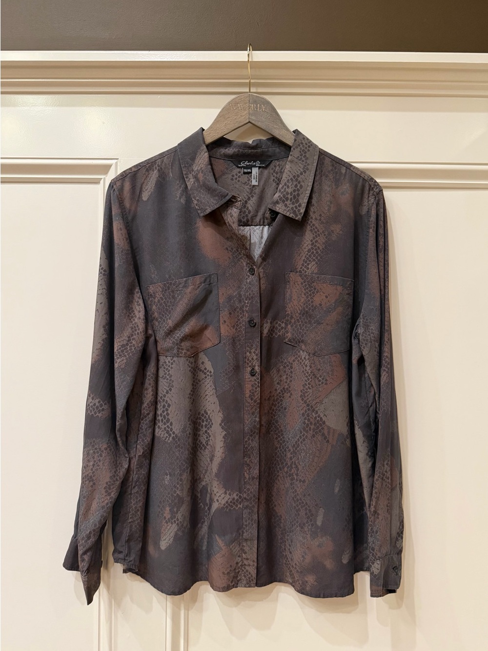 NEW CHARLIE B Snake print blouse